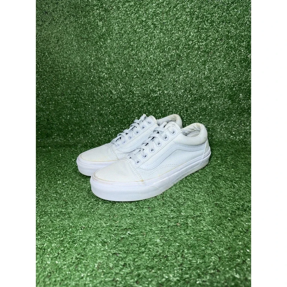 VANS Old Skool Black White Low Top Casual Shoes Athletic Sneakers Women Size 6.5